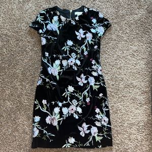 Calvin Klein floral black dress